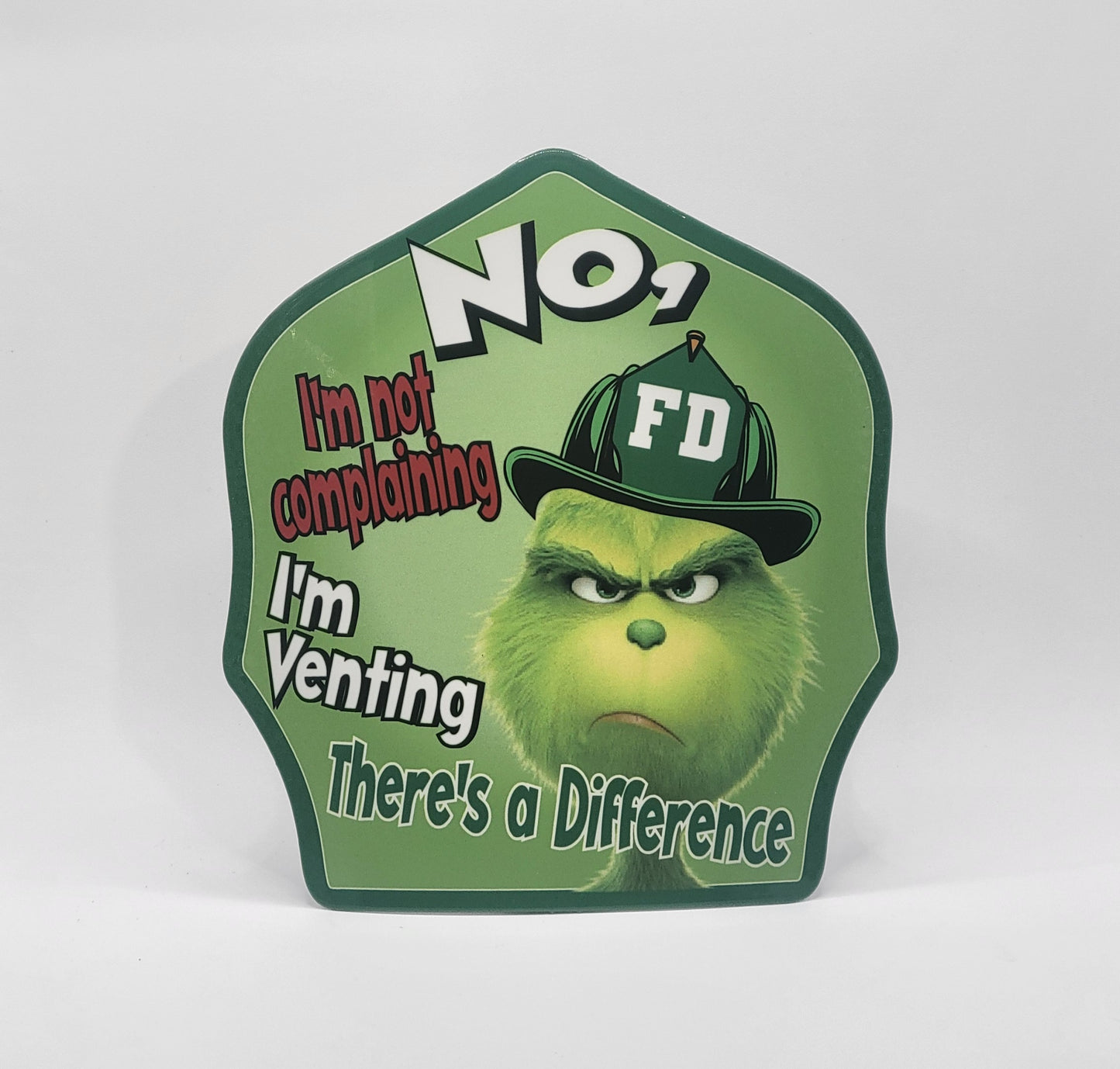 The Grinch firefighter helmet shield