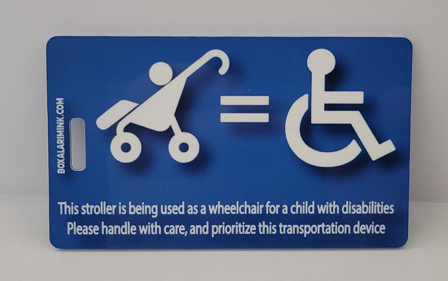 Stroller as Wheelchair tag
