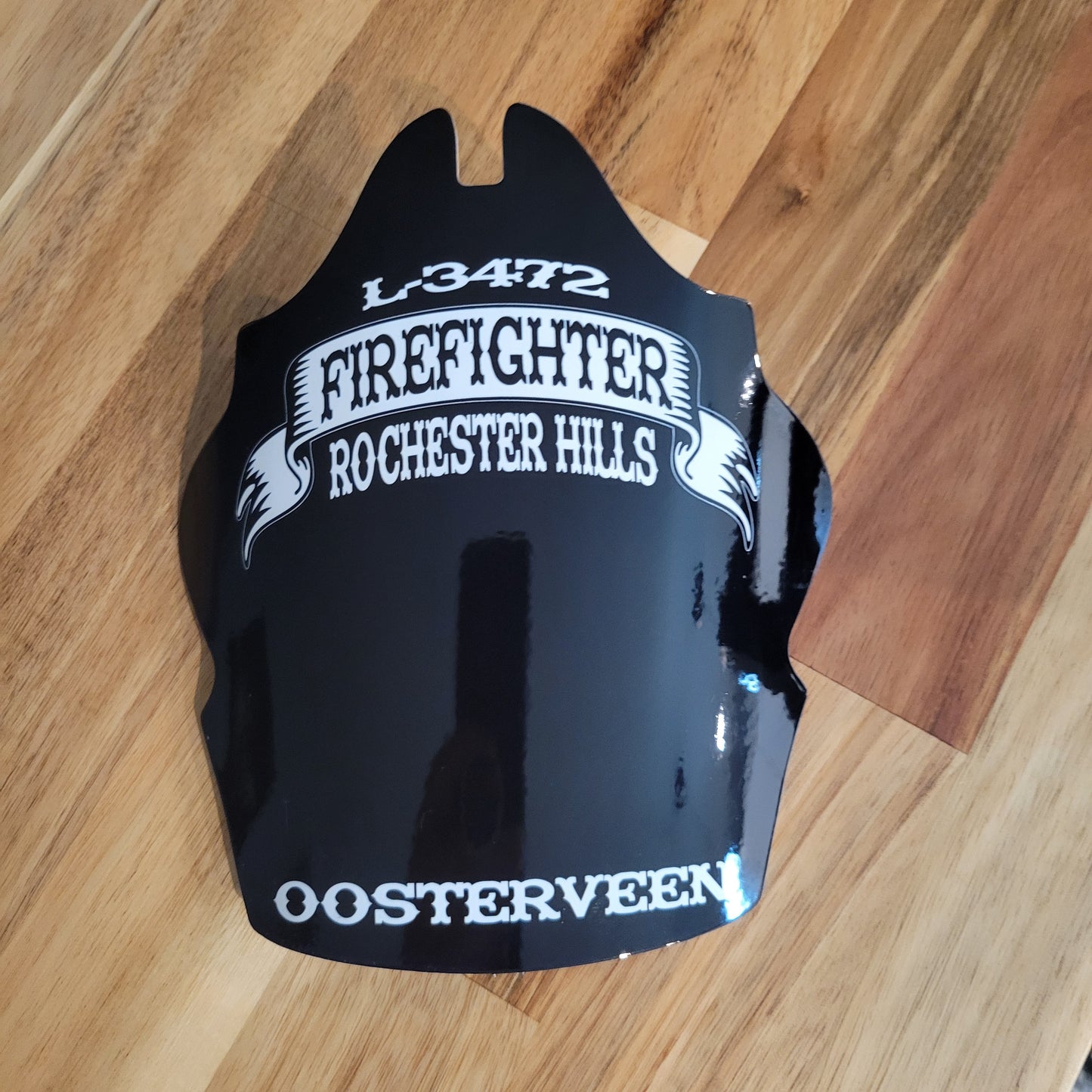 Mini Name Plate, Helmet Shield unit ID, station ID, Shift refrigerator plate,  badge or tag. 2x3.5