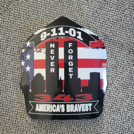 9-11 Tribute firefighter helmet shield