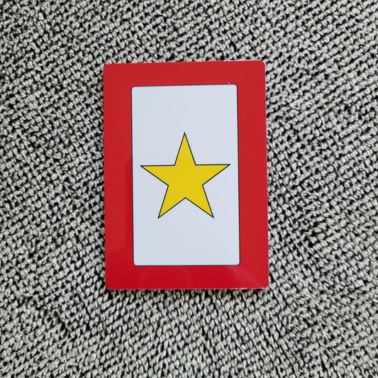 Gold Star Family, Blue Star Family, military aluminum cards, with or without magnet backing.