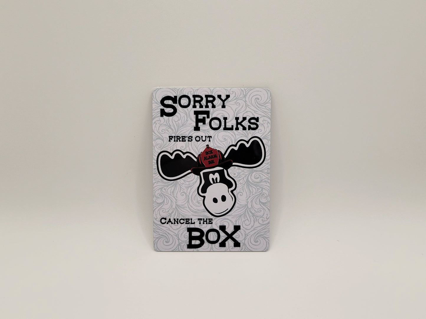 Sorry Folks, fires out playing card