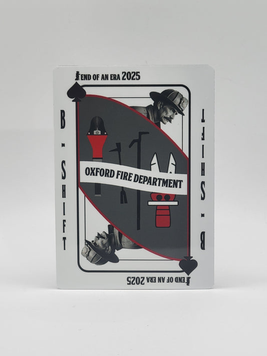 Custom metal playing card.