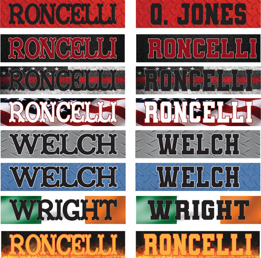 Turnout gear name plate