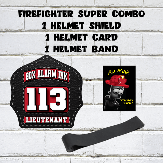 Custom Shield, Helmet Card & Heavy-Duty Band bundle