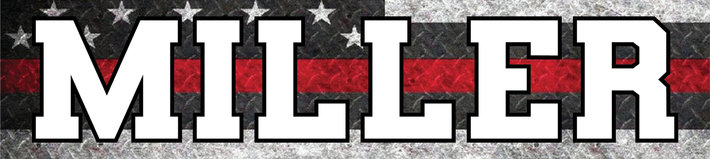 Turnout gear name plate