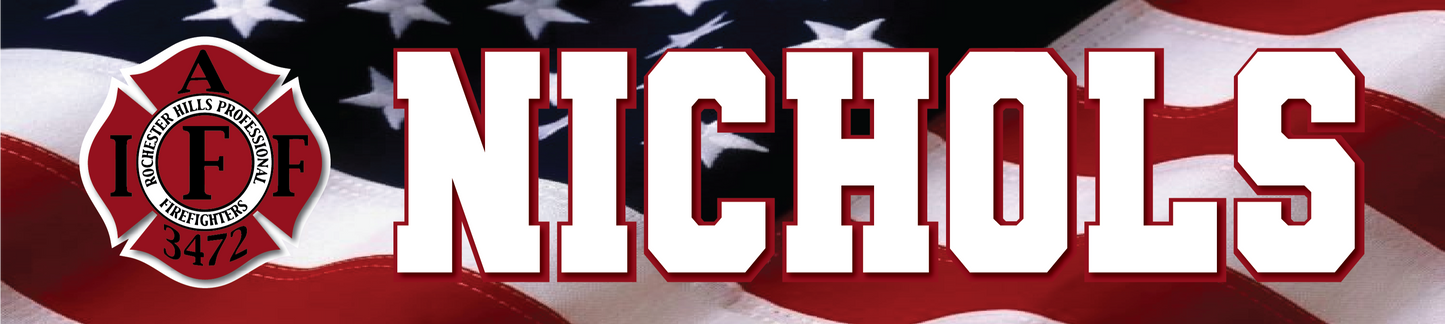 Turnout gear name plate