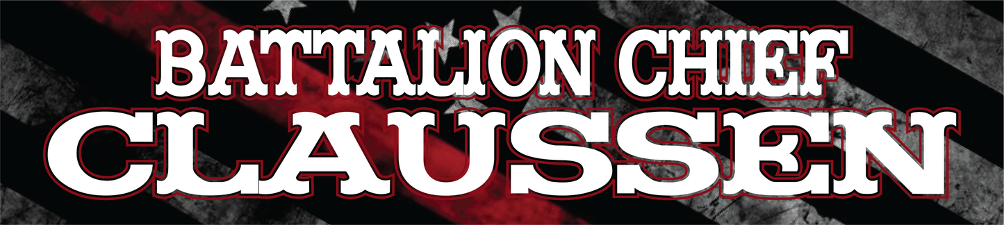 Turnout gear name plate