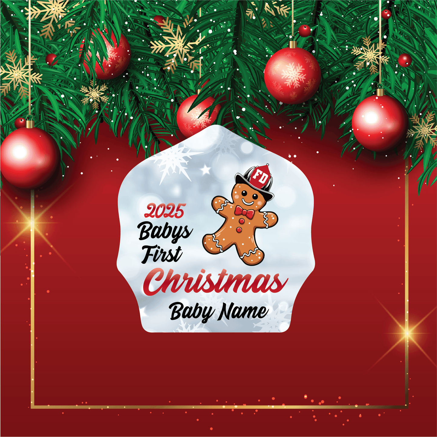 Baby's fire Christmas mini helmet shield