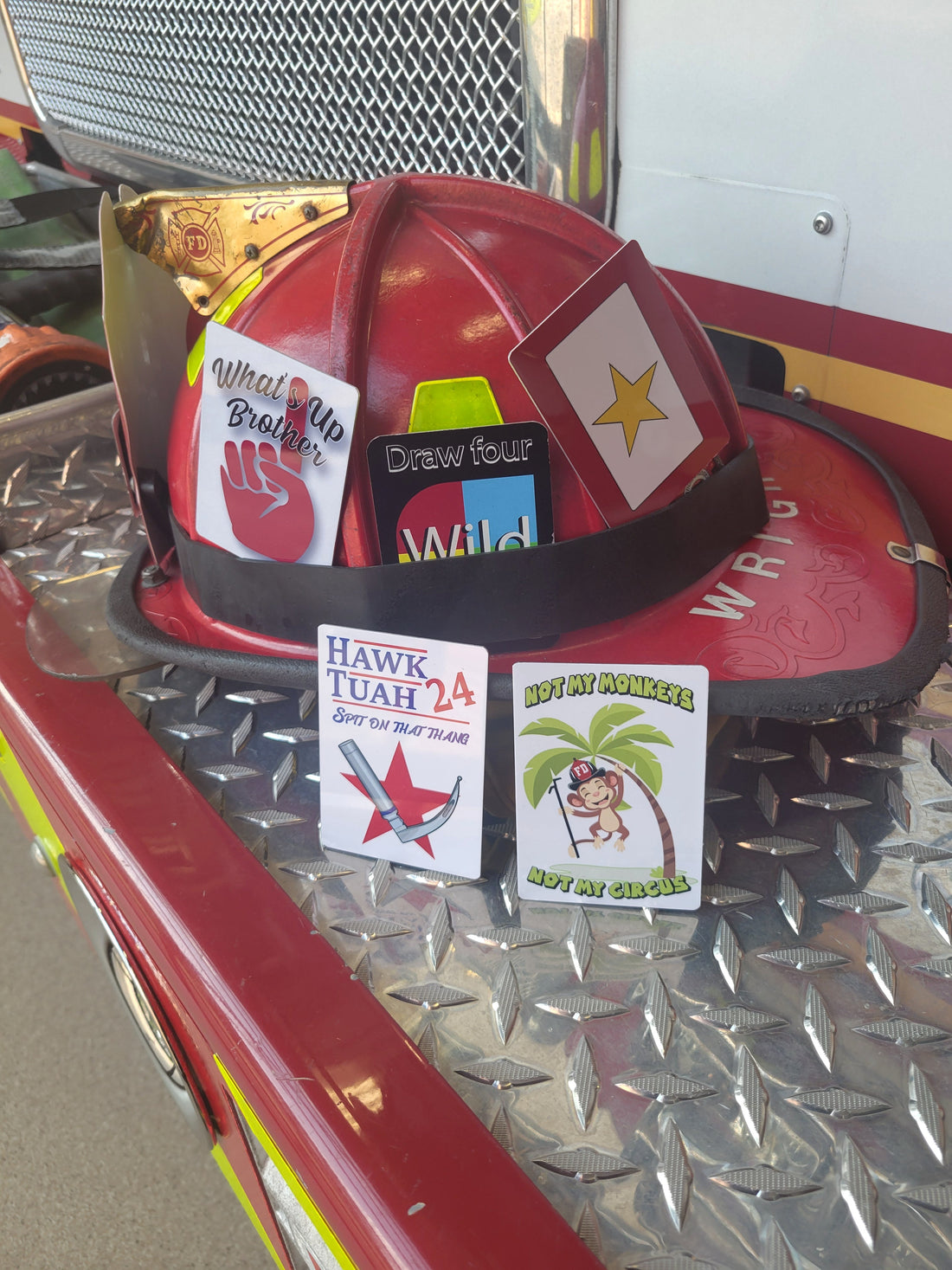 Helmet Cards? Why do firefighters use them.