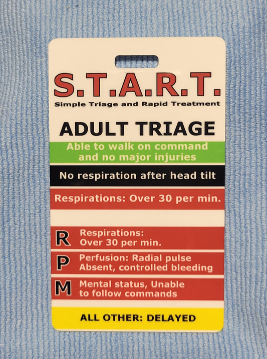 START triage and Pediatric Triage Gear Tags