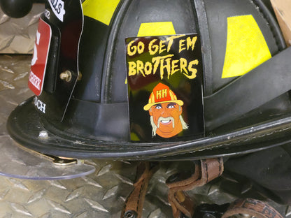 Bundle of three (3) firefighter metal playing cards.