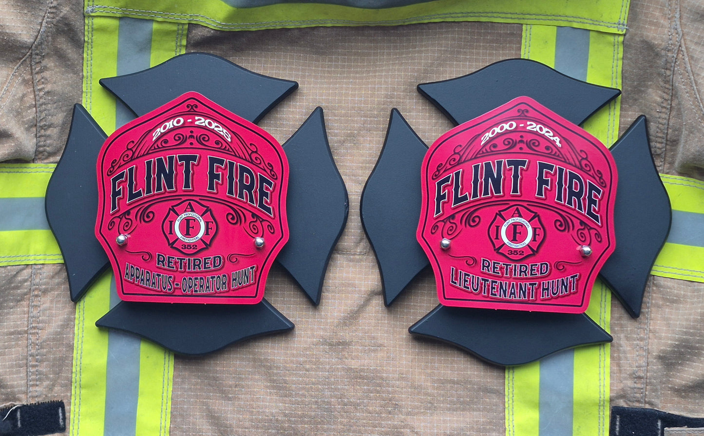 Custom Firefighter Shield Maltese Award Plaque