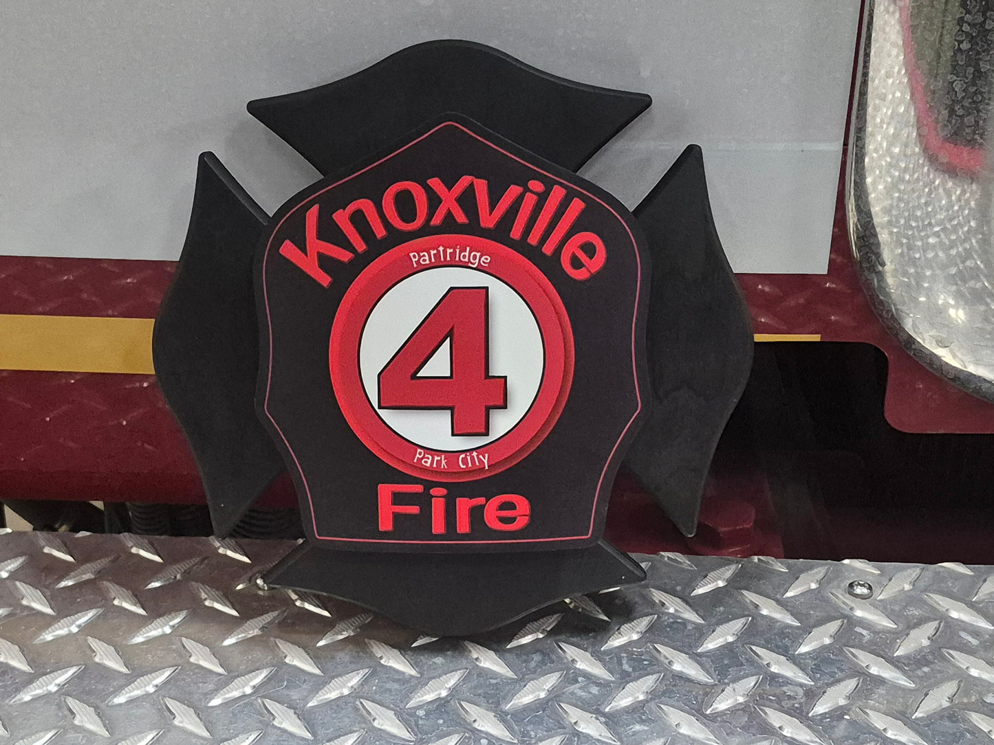 Custom Firefighter Shield Maltese Award Plaque